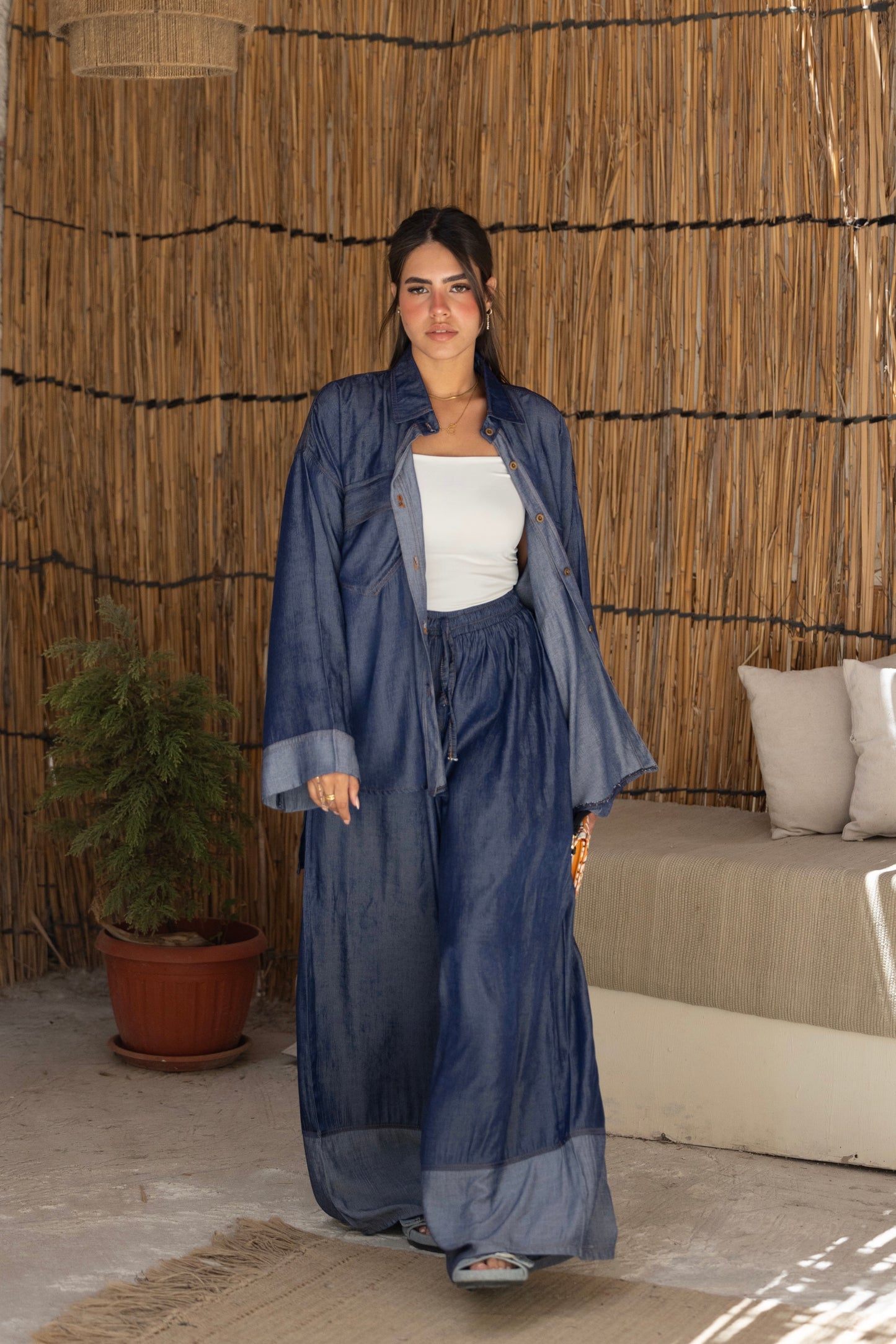 Denim look set