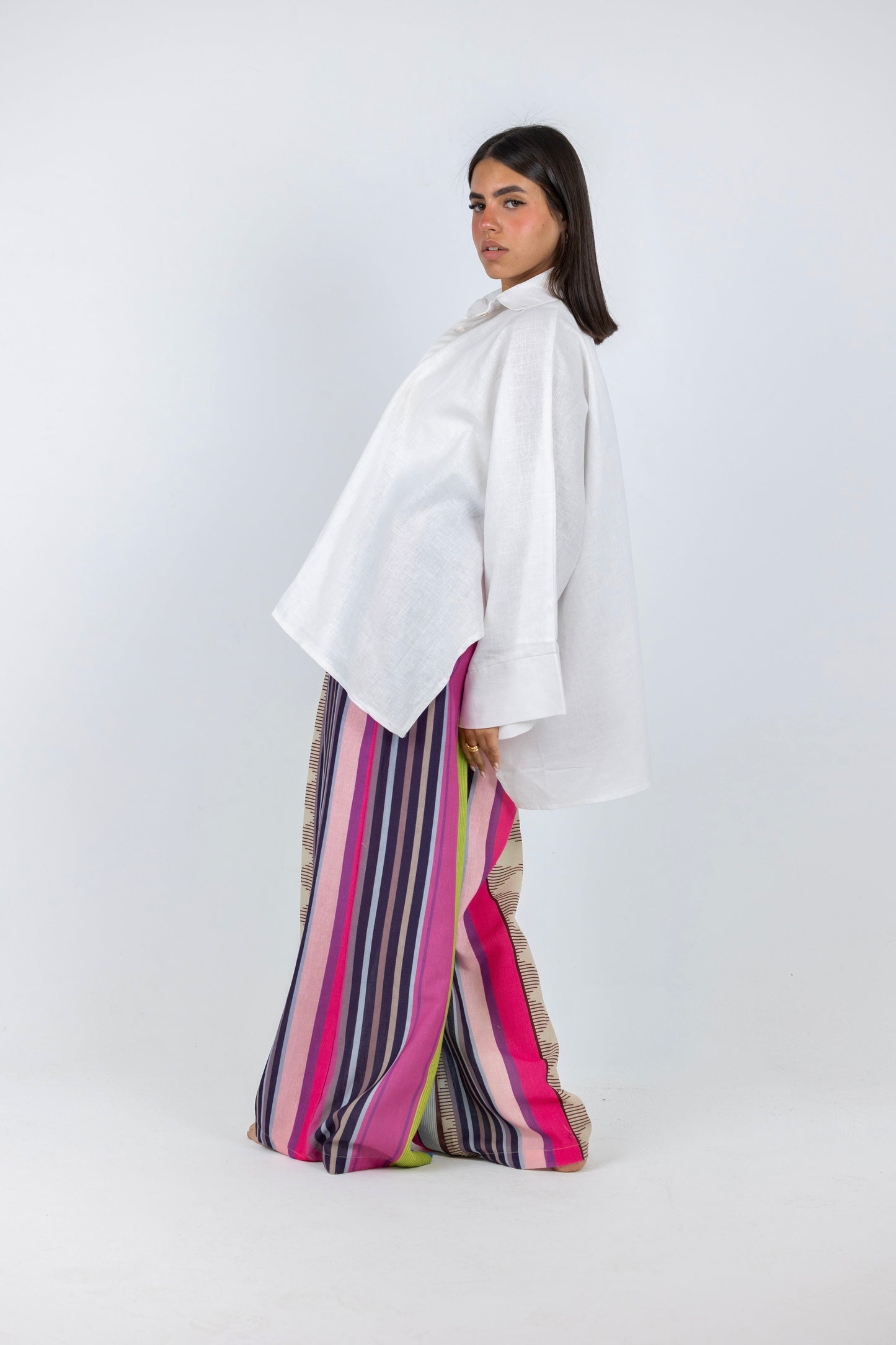 Striped pop pants
