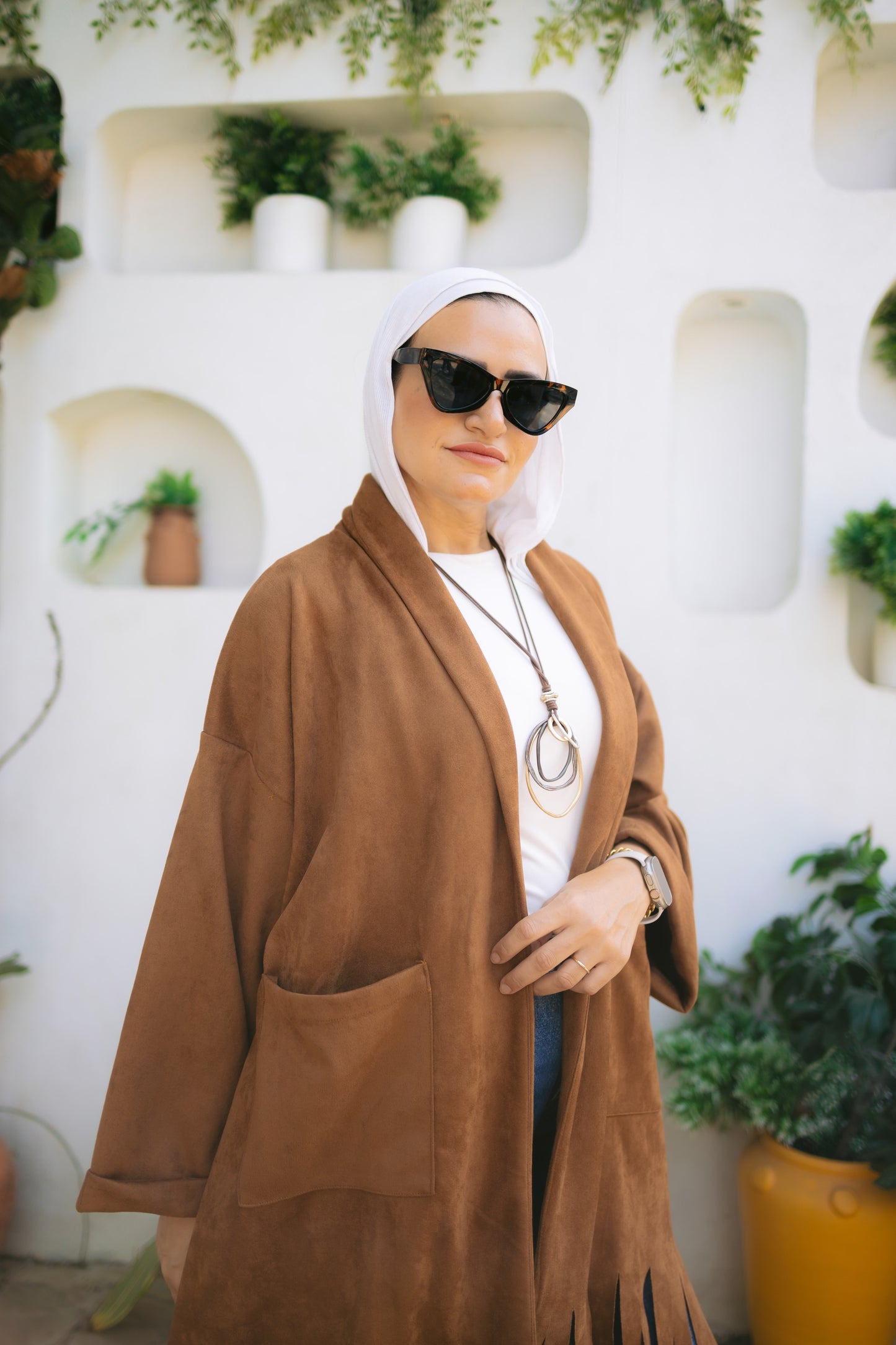 Fringes coat - Camel