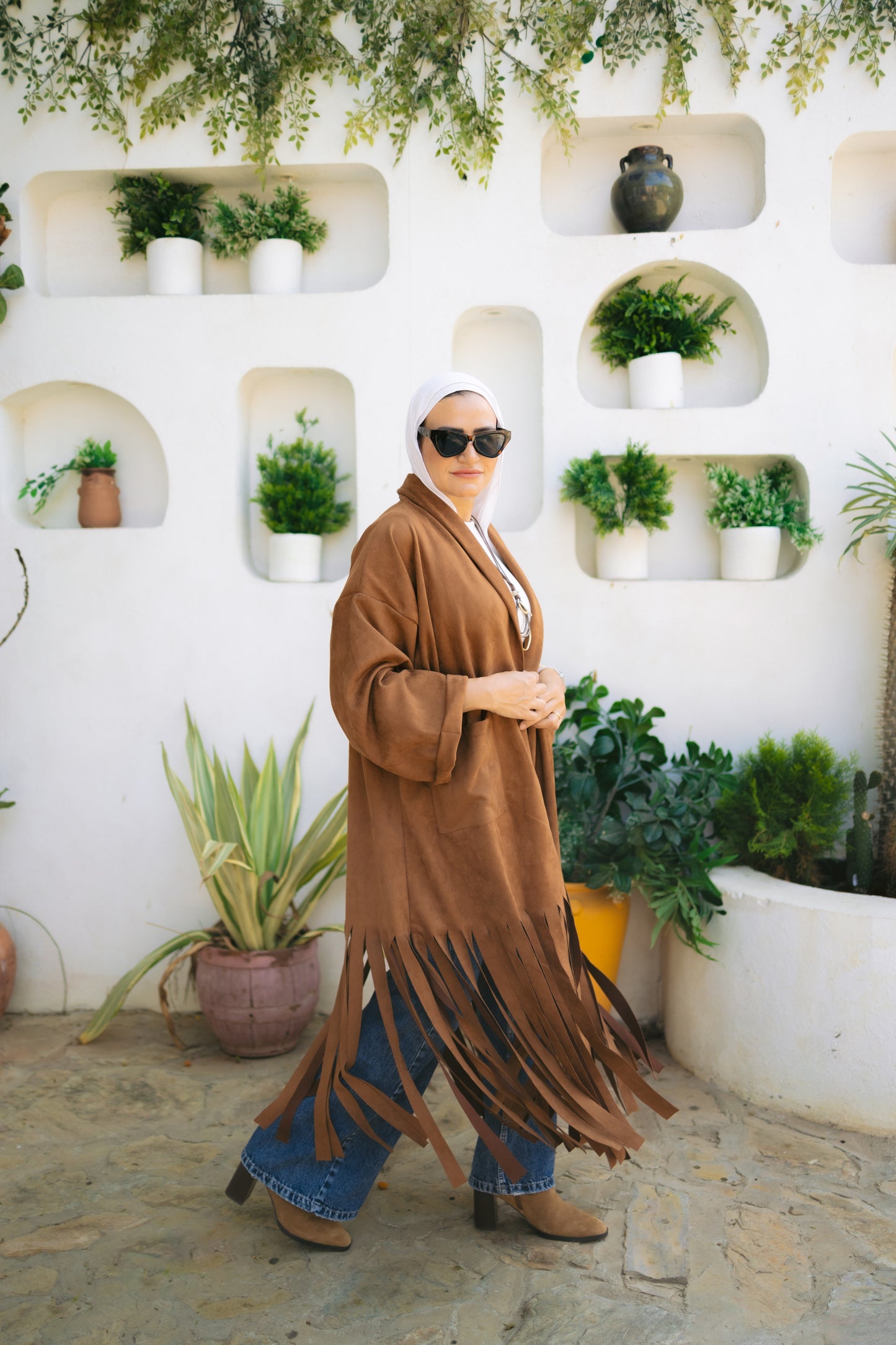 Fringes coat - Camel