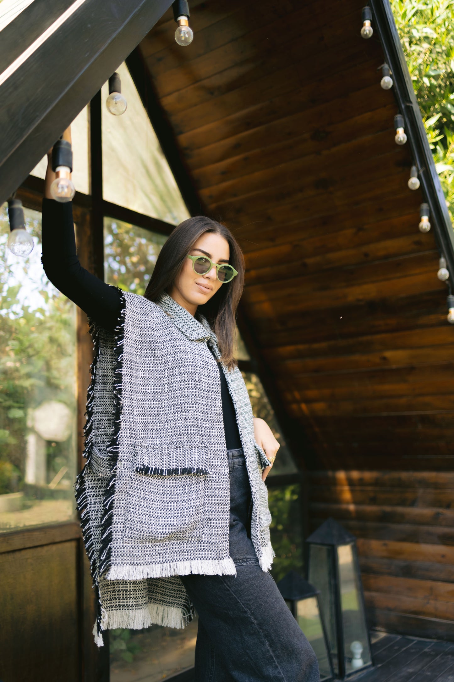 Tweed Fringes Vest