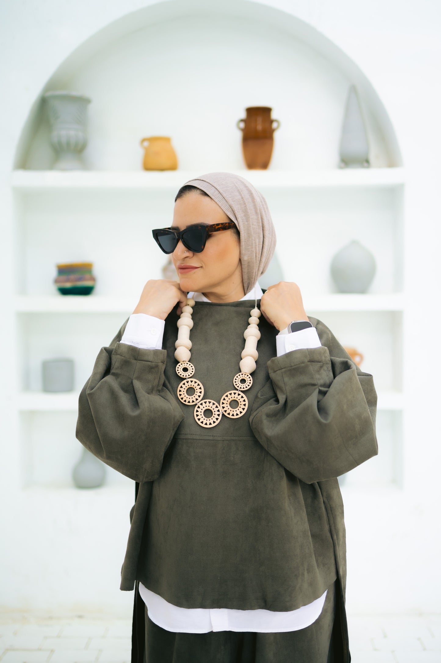 Fringes set - olive