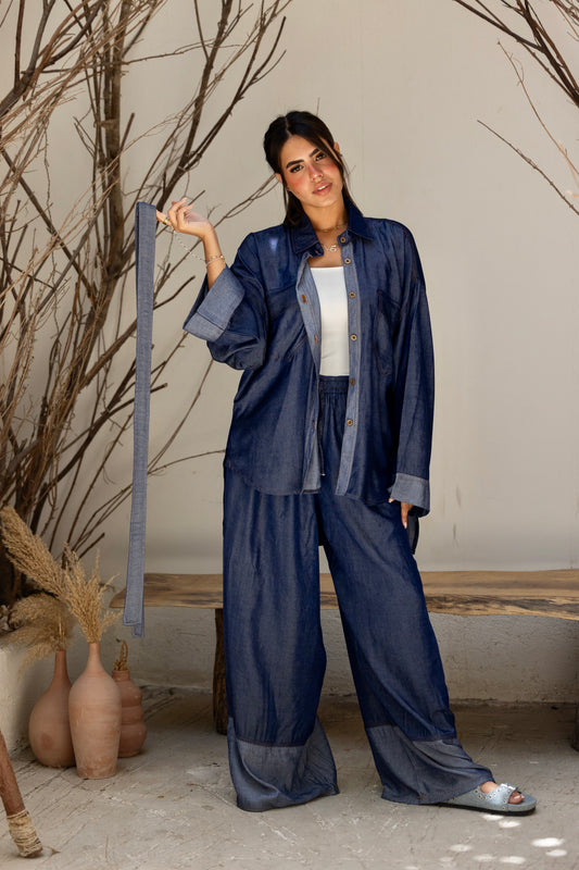 Denim look set